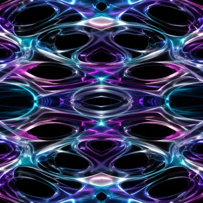 Iridescent Glass Pattern in Black Void