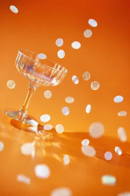 Iridescent Glass Abstract Orange Background