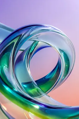 Iridescent Glass Ribbons Abstract Background