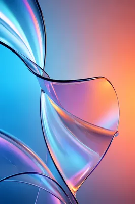 Iridescent Glass Ribbons Abstract Background
