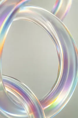 Iridescent Glass Torus Abstract Background