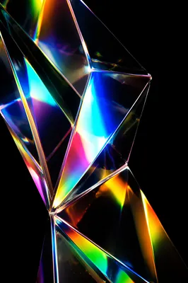 Iridescent Glass Prism Abstract Background