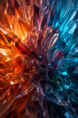 Iridescent Glass Shards Abstract Background