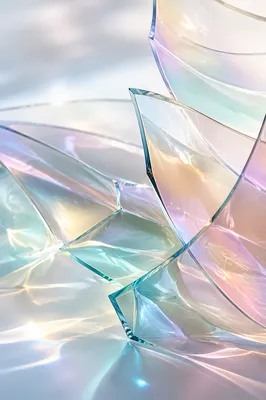 Iridescent Glass Abstract Background with Soft Refractions