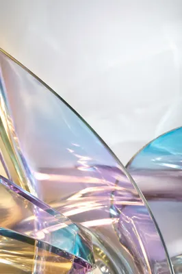 Iridescent Glass Arcs Abstract Background