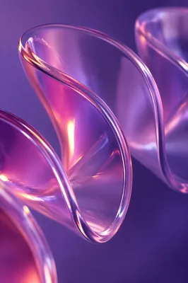 Iridescent Glass Ribbon Abstract Purple Background
