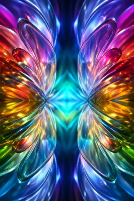 Iridescent Glass Vortex Symmetry Background