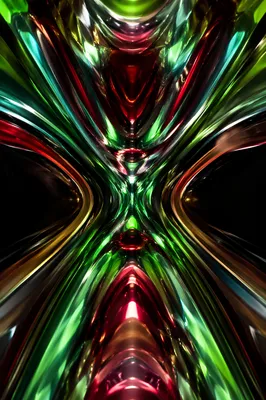 Iridescent Glass Hourglass Abstract Background