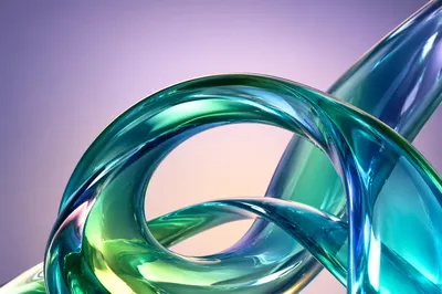 Iridescent Glass Ribbons Abstract Background