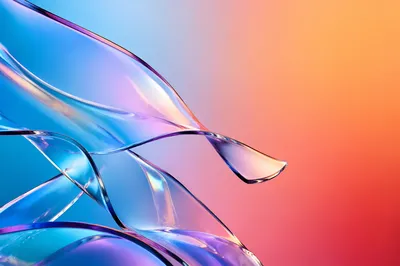 Iridescent Glass Ribbons Abstract Background