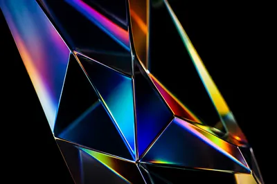 Iridescent Glass Prism Abstract Background