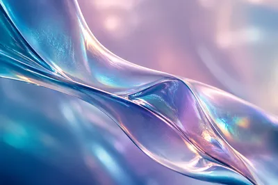 Iridescent Glass Ribbons Abstract Background
