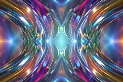 Iridescent Glass Vortex Abstract Background