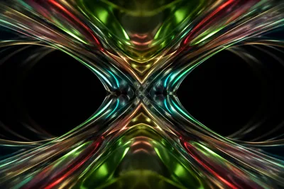 Iridescent Glass Hourglass Abstract Background