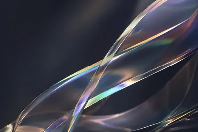 Iridescent Glass Ribbons Abstract Background