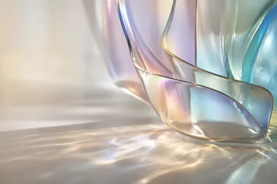 Iridescent Glass Forms in Airy Studio