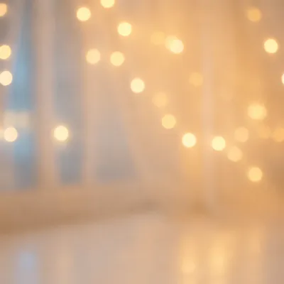 Warm Gold and Cream Bokeh Background
