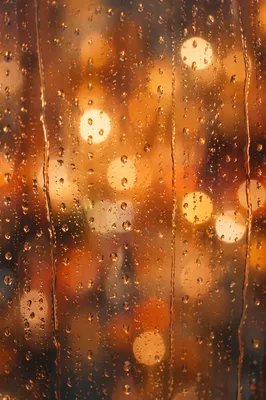 Golden Rain Droplets Bokeh Background