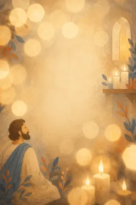Warm Gold Cream Bokeh Chapel Background