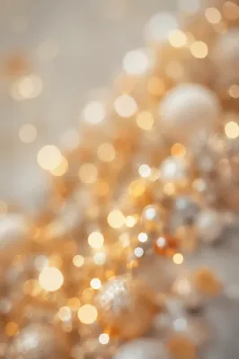 Elegant Gold Cream Bokeh Lights Background