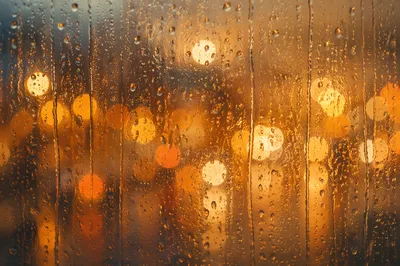 Golden Rain Droplets Bokeh Background