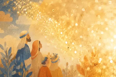 Golden Cream Bokeh Glitter Background