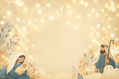 Gold Cream Bokeh Lights Background
