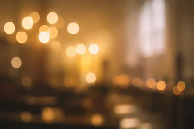 Warm Gold and Cream Bokeh Background