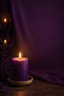Advent Purple Candle Glow Background