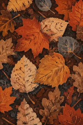 Golden Autumn Leaves Forest Background