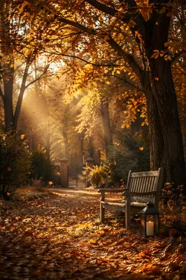 Golden Autumn Prayer Garden Path