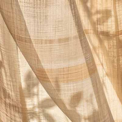 Warm Beige Woven Curtain Background