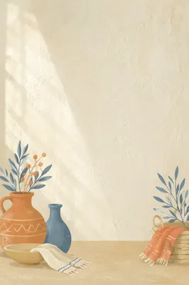 Warm Beige Cream Minimal Background