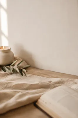 Warm Beige Still Life Background