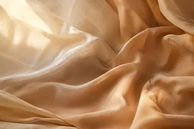Warm Cream Fabric Draped Background