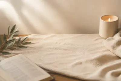 Warm Cream Christian Still Life Background