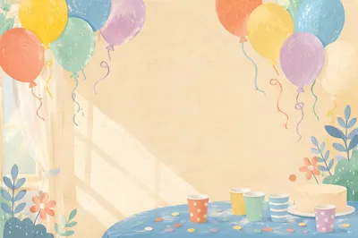 Colorful Birthday Balloons Celebration Background