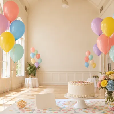 Colorful Balloon Birthday Celebration Background