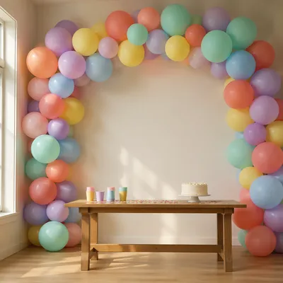 Colorful Birthday Balloon Celebration Background