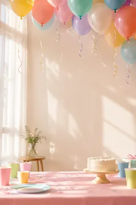 Colorful Birthday Balloons Celebration Background