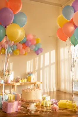 Colorful Birthday Balloons Celebration Background