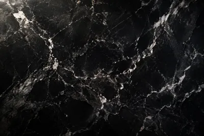 Dramatic Black Marble Vein Texture Background