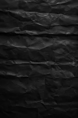 Matte Black Crumpled Paper Texture