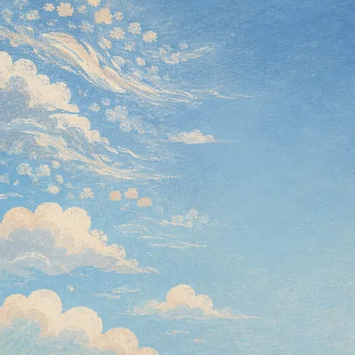 Serene Blue Sky Gradient with Wispy Clouds