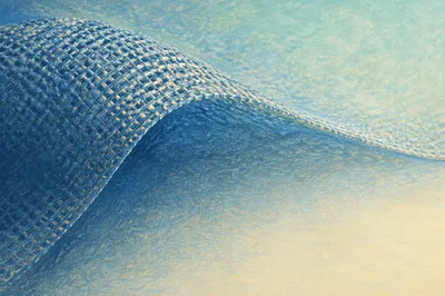 Blue Woven Mesh Fabric Abstract Background