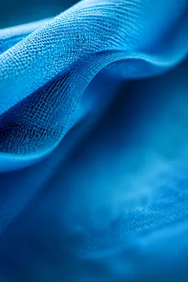 Blue Woven Fabric Macro Background