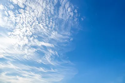 Open Blue Sky with Wispy Clouds