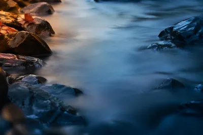 Smooth Blue Creek Water Gradient Background