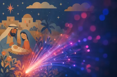 Colorful Bokeh Lights in Dark Background