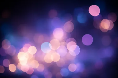 Colorful Bokeh Lights on Midnight Navy